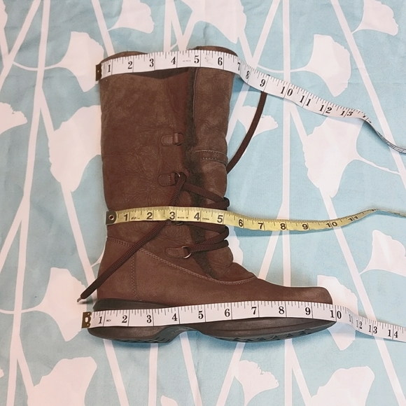 Chocolate Brown Mouton Tall Shearling boot fully lined Freezing Extreme Winter 6 - Picture 8 of 9